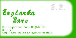 boglarka mars business card